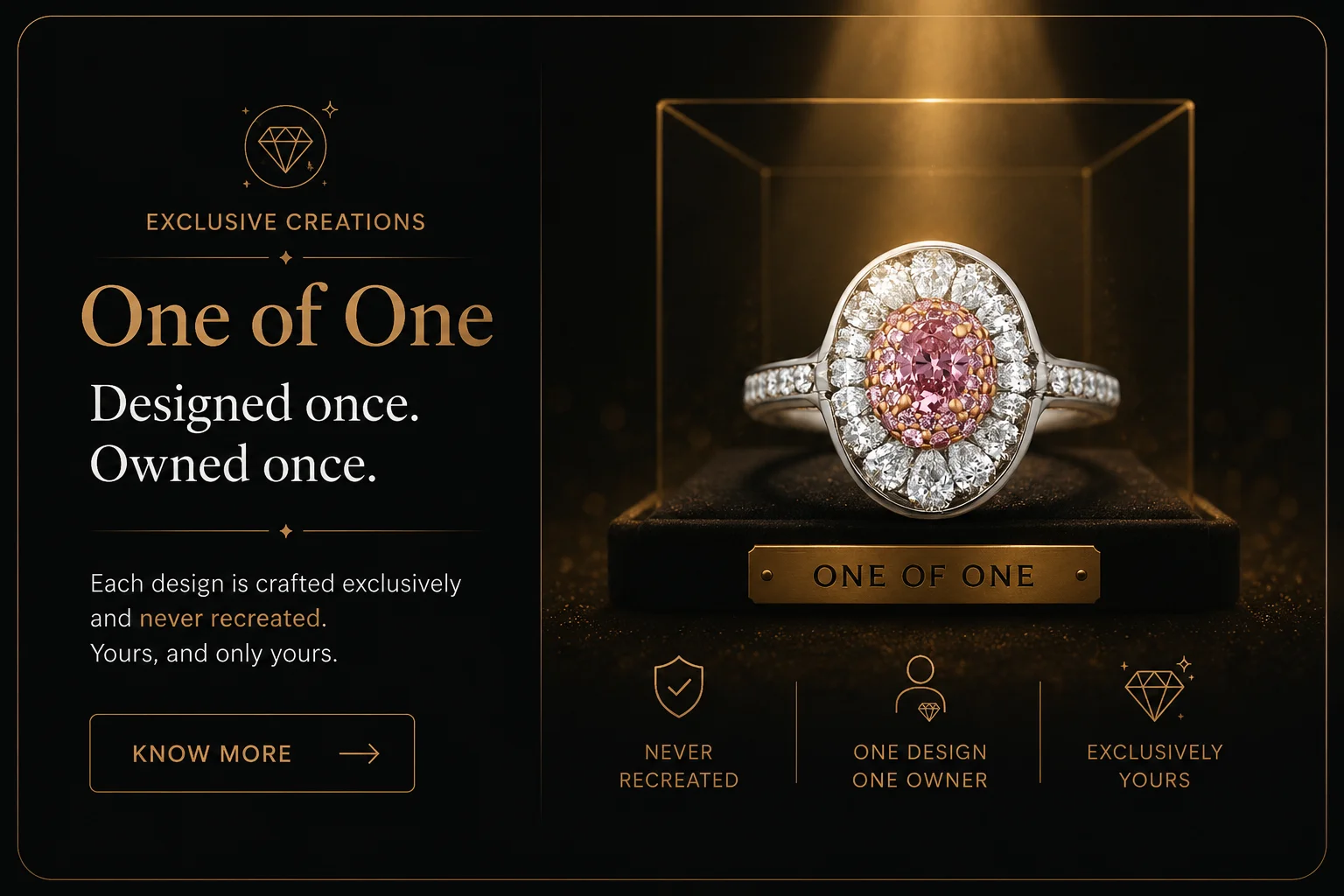 Exclusive Creations — One of One, designed once, owned once