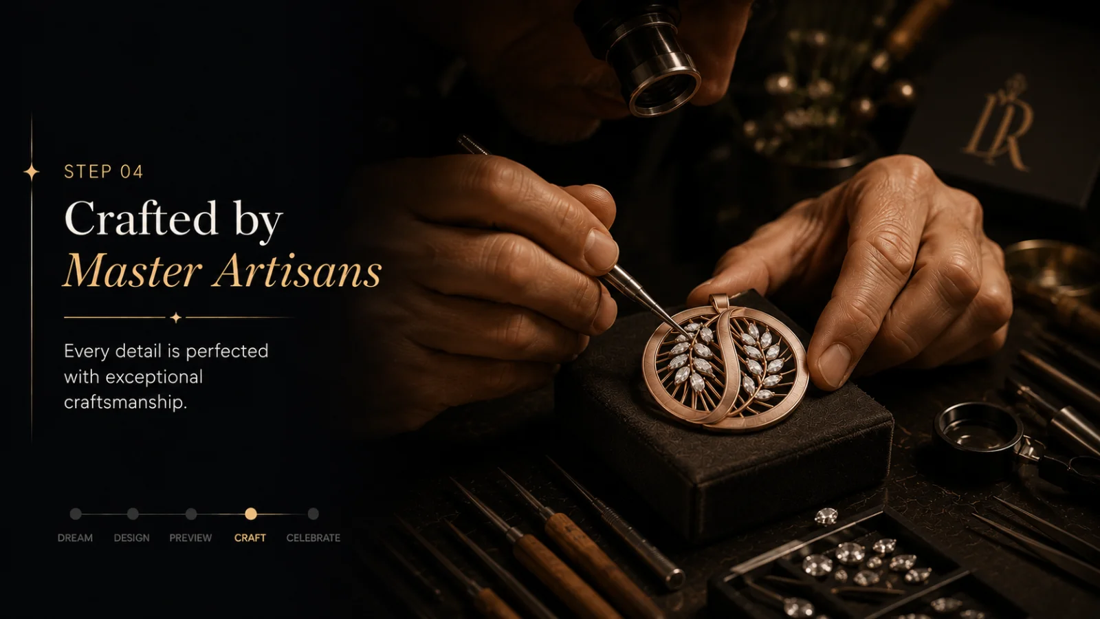 Crafted by master artisans — diamond setting